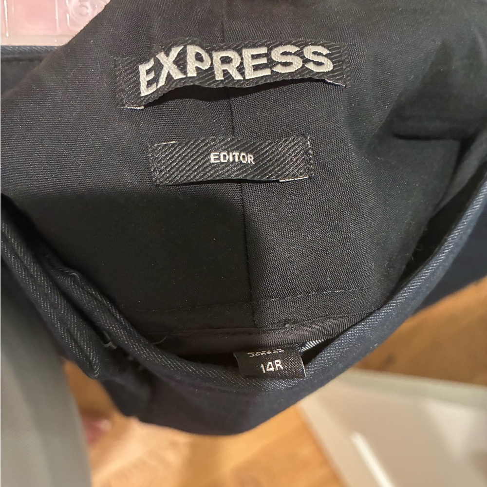 Express Dark Black Women's Flare Pants, sz14 - Picture 3 of 3